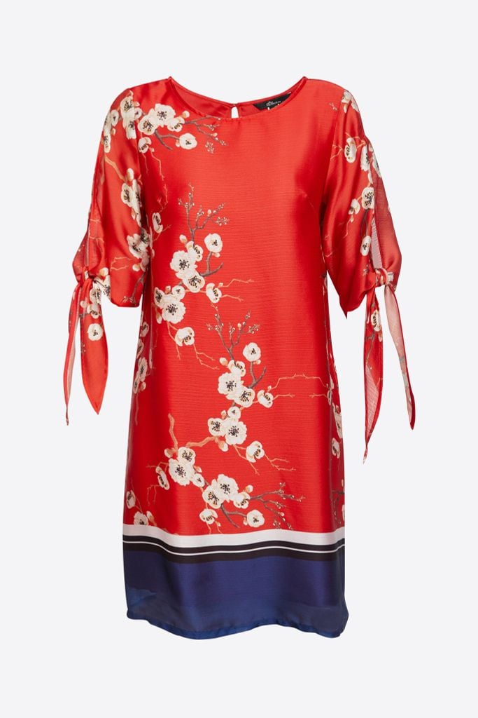 Đầm Đỏ Nữ In Hoạ Tiết Hoa N&M 1909023