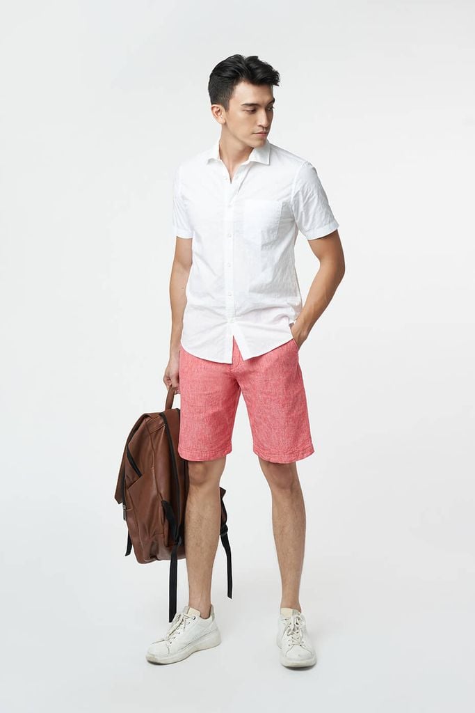 Quần Short Linen Thời Trang Nam Lửng Ninomaxx 2201002