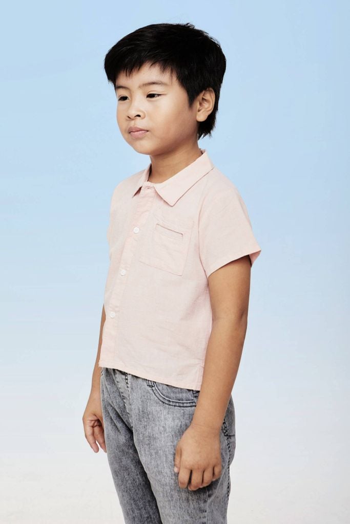 Áo Sơ Mi Bé Trai Tay Ngắn Cotton NINOMAXX KIDS 1905058