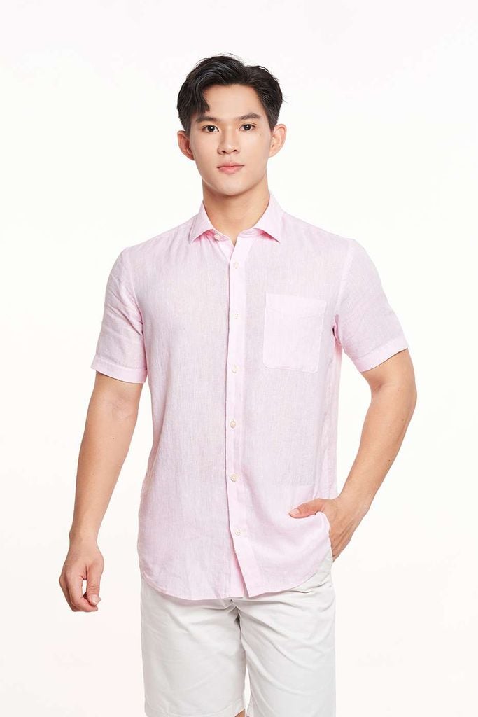 Áo Sơ Mi Basic Nam Linen Ninomaxx 2311019