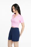 Áo croptop Nữ cổ sơ mi cotton Rib SWEET SIXTEEN 2206011