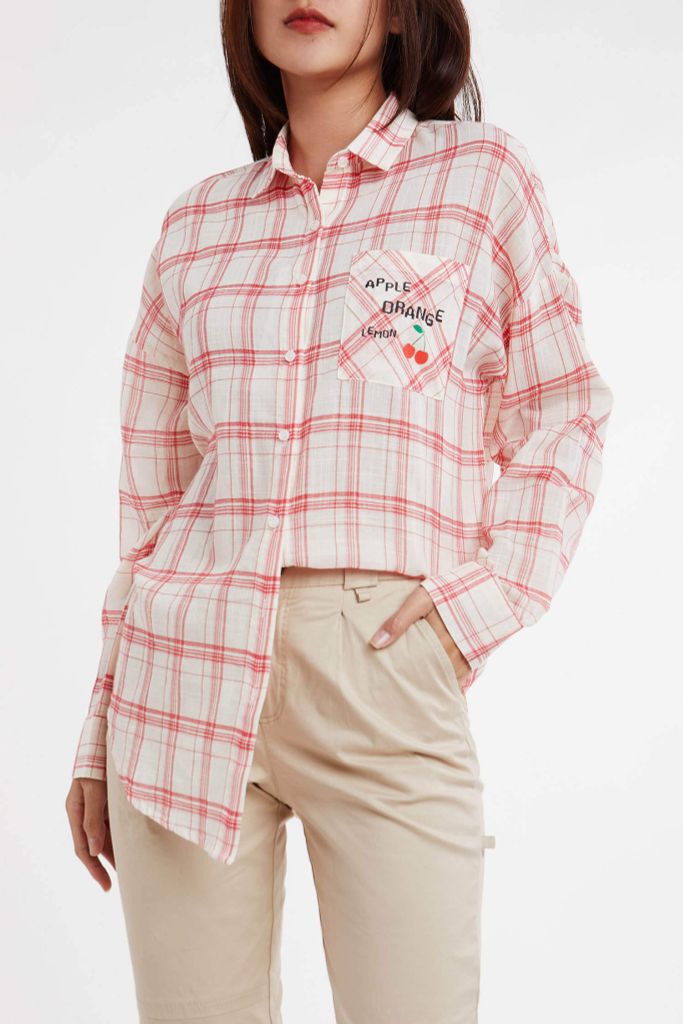 Áo sơ mi thời trang Nữ cotton NINOMAXX 1911066