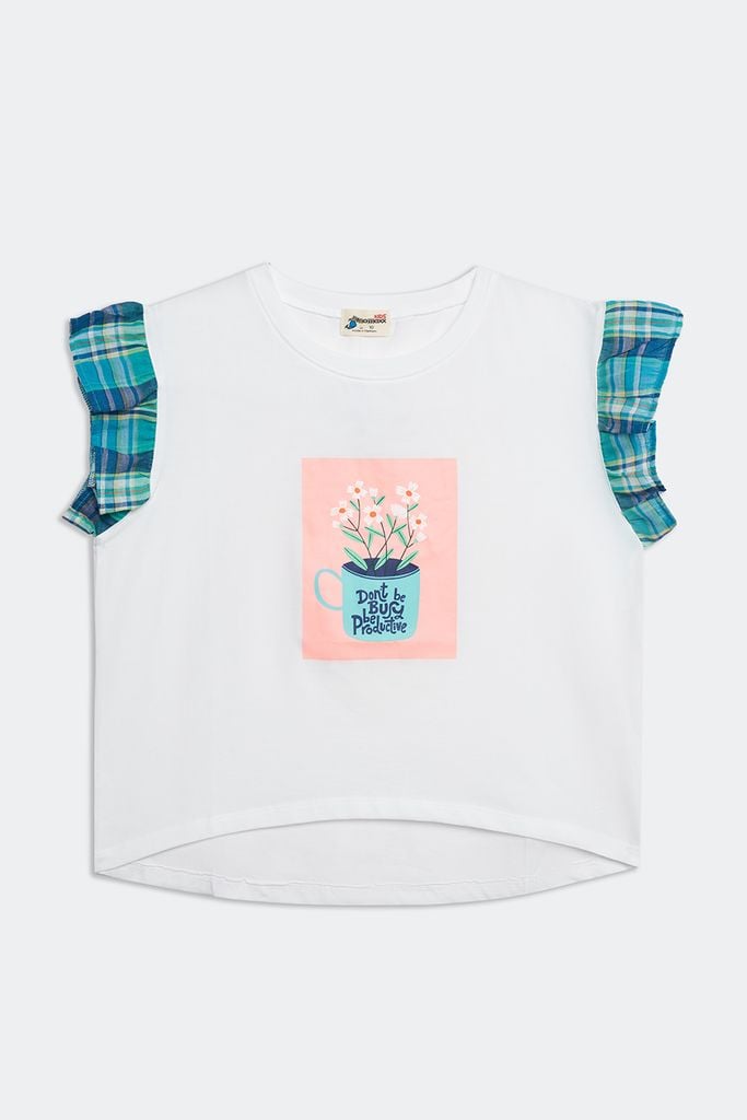 Áo thun Graphic Bé gái cotton NINOMAXX KIDS 2104058