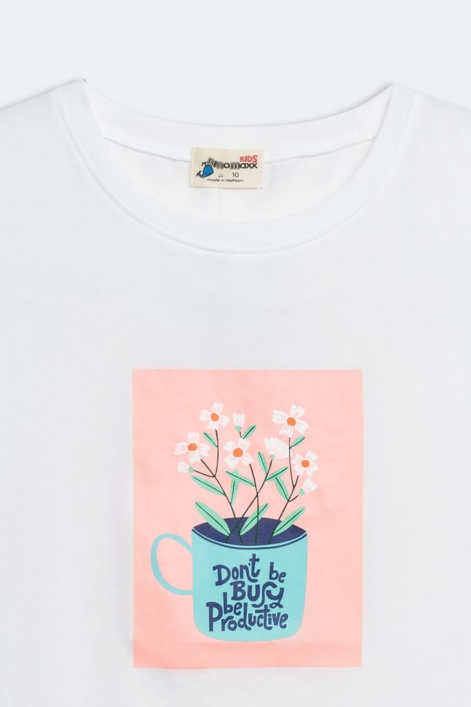 Áo thun Graphic Bé gái cotton NINOMAXX KIDS 2104058