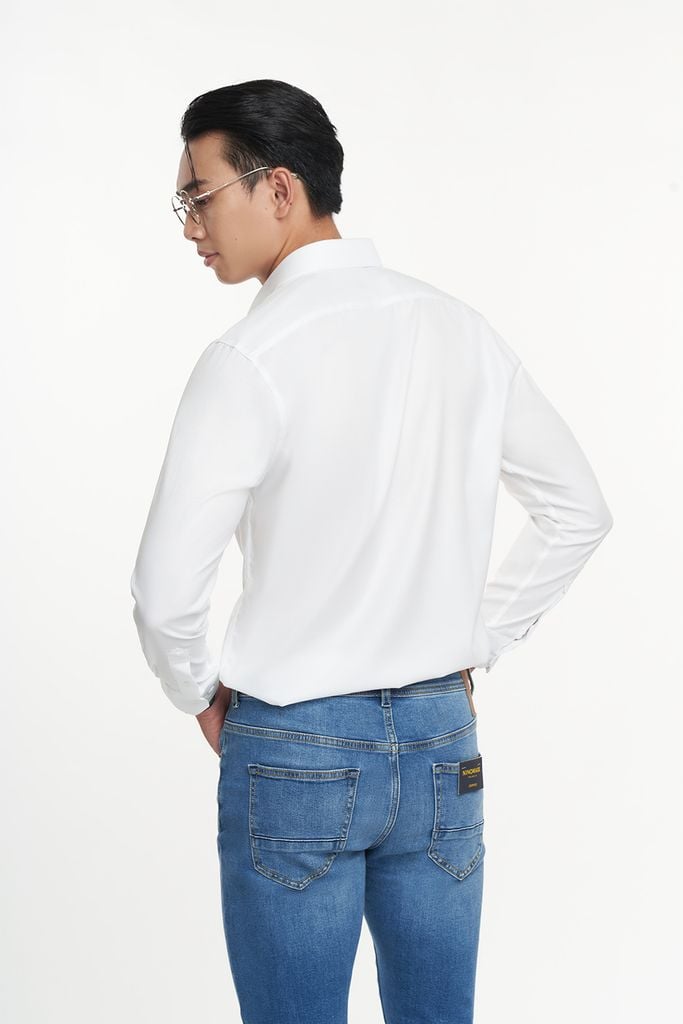 Áo sơ mi trắng Nam cotton N&M Club 2104111