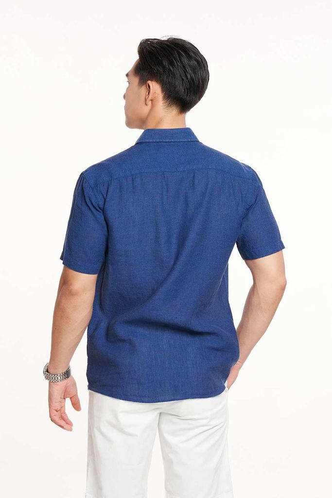 Áo Sơ Mi Basic Nam Linen Tay Ngắn Ninomaxx 2311019