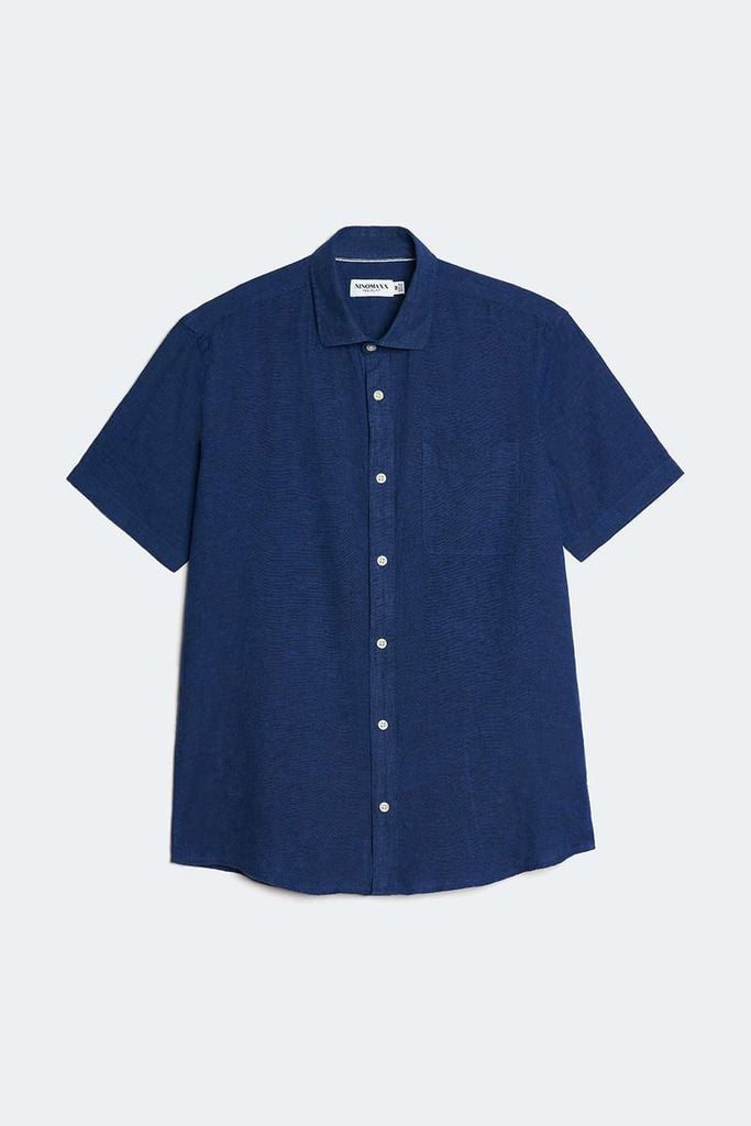 Áo Sơ Mi Basic Nam Linen Tay Ngắn Ninomaxx 2311019