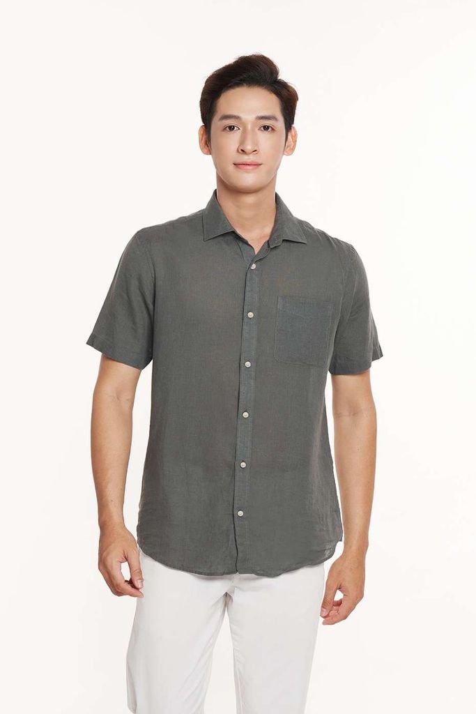 Áo Sơ Mi Basic Nam Linen Ninomaxx 2311019