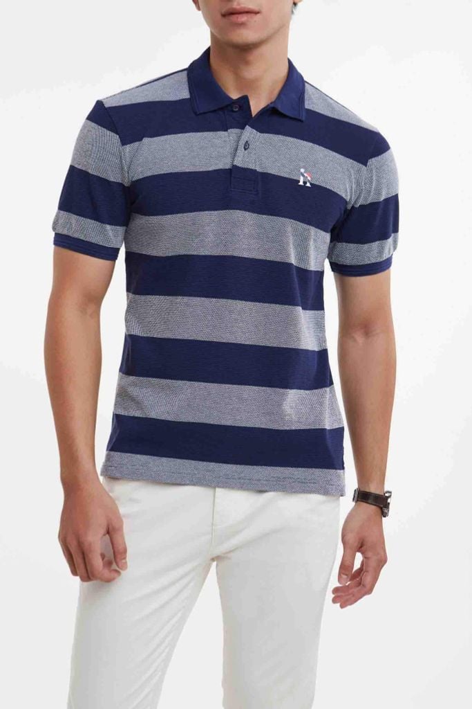 Standard Polo Dòng Áo Polo Sọc Nam Tay Ngắn Ninomaxx 2010063