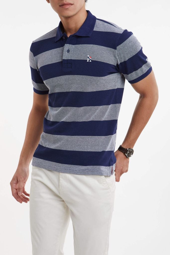 Standard Polo Dòng Áo Polo Sọc Nam Tay Ngắn Ninomaxx 2010063