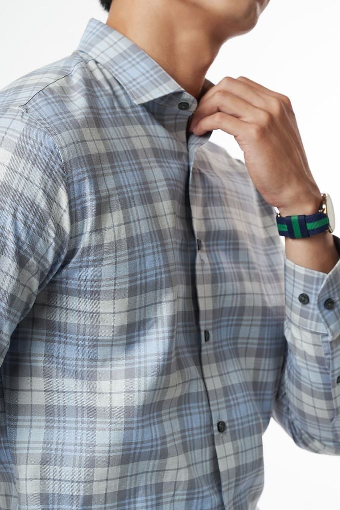 Áo Sơ Mi Caro Nam Cotton Chống Nhăn Tự Nhiên N&M 2110033