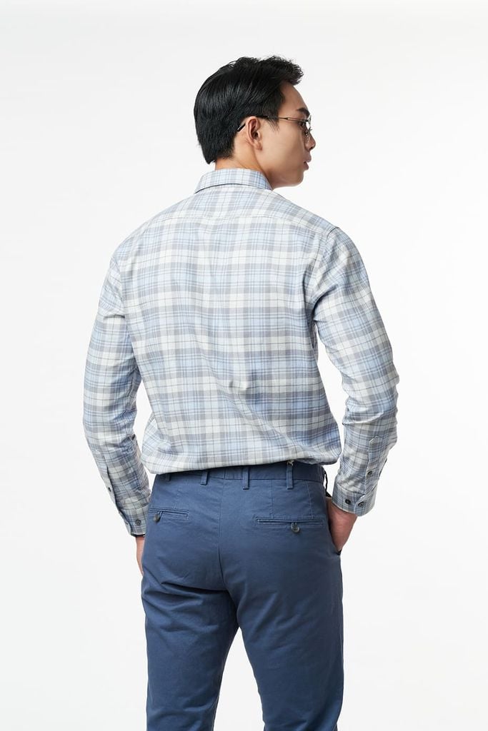 Áo Sơ Mi Caro Nam Cotton Chống Nhăn Tự Nhiên N&M 2110033