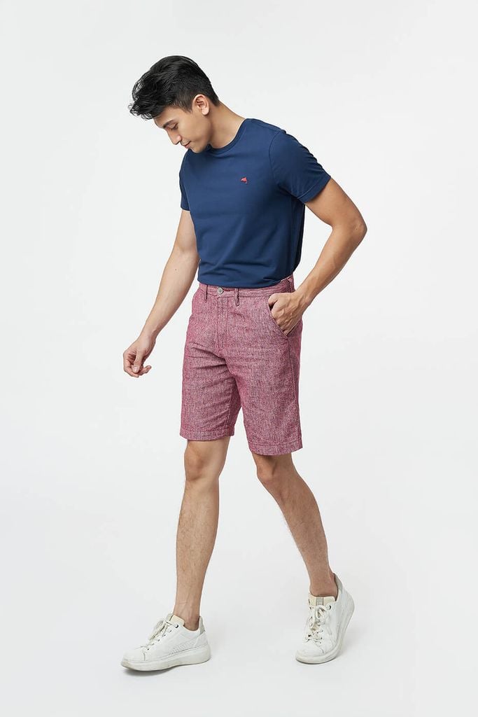 Quần short Linen thời trang Nam lửng NINOMAXX 2201002