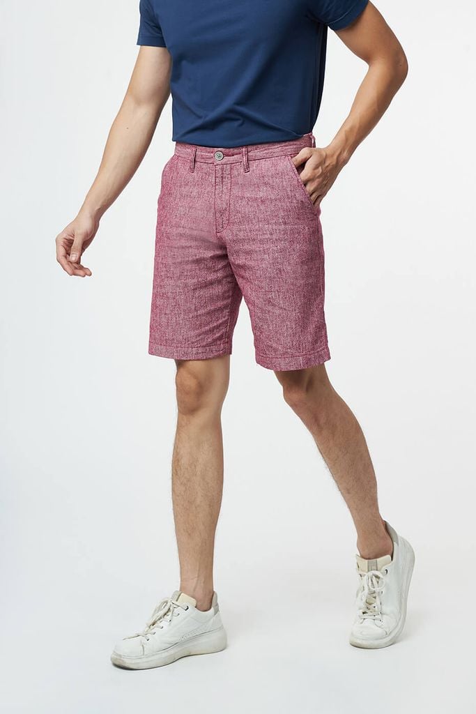 Quần short Linen thời trang Nam lửng NINOMAXX 2201002