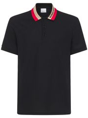 BURBERRY EDNEY LOGO COLLAR COTON PIQUÉ POLO