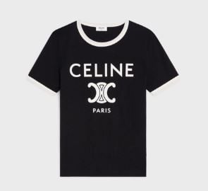 CELINE PARIS T-SHIRT IN COTTON JERSEY