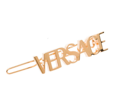 VERSACE LOGO DETAILED HAIR CLIP