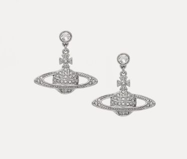 MINI BAS RELIEF DROP EARRINGS SILVER