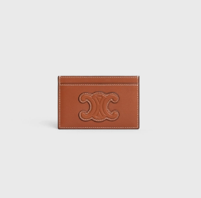 CARD HOLDER IN SMOOTH LAMBSKIN TAN