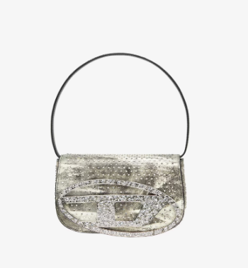DIESEL 1DR EMBELLISHED SHOULDER BAG