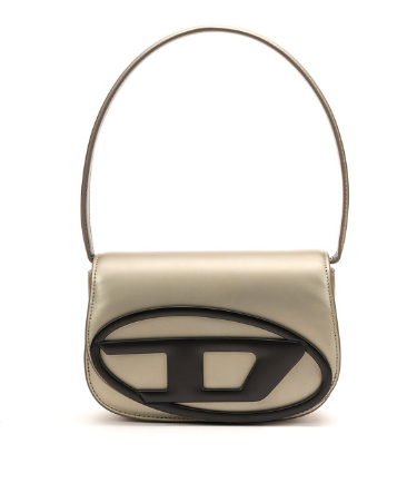 DIESEL 1DR LOGO-PLAQUE SHOULDER BAG