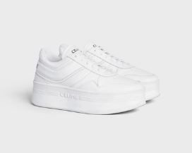 BLOCK SNEAKERS WITH WEDGE OUTSOLE IN CALFSKIN