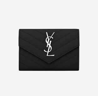 CASSANDRE MATELASSÉ SMALL ENVELOPE WALLET IN GRAIN DE POUDRE EMBOSSED LEATHER
