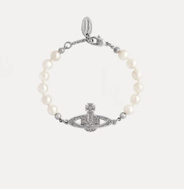 MINI BAS RELIEF PEARL BRACELET SILVER