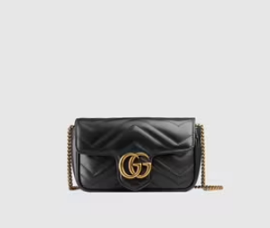 GG MARMONT MATELASSE LEATHER  SUPER MINI BAG
