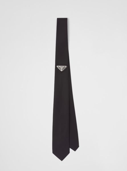 Re-Nylon gabardine tie