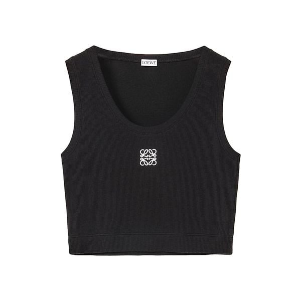 CROPPED ANAGRAM TANK TOP IN COTTON