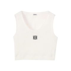 CROPPED ANAGRAM TANK TOP IN COTTON