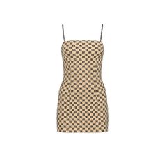 MONOGRAM SPAGHETTI MINI DRESS