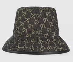 GG-Jacquard Denim Bucket Hat