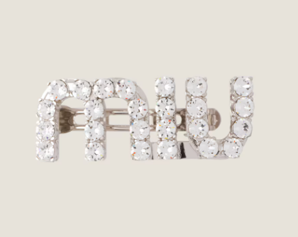 Hair clip with crystals