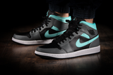 Giày Nike Air Jordan 1 Mid GS 'Grey Aqua' 554725-063