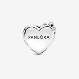 Charm bạc Pandora Moments trái tim đính nơ và hoa