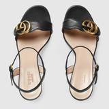 Giày Gucci Leather Mid-heel Sandal ‎453379-A3N00-1000