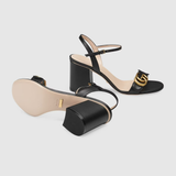 Giày Gucci Leather Mid-heel Sandal ‎453379-A3N00-1000