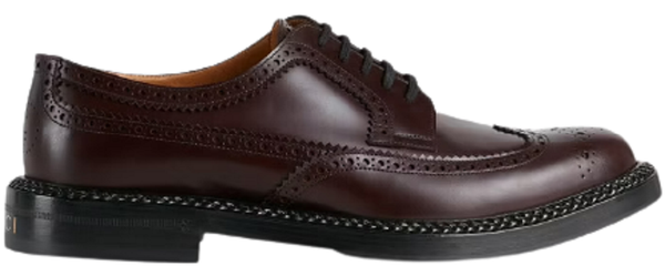 Giày Gucci Men's Lace-up Shoe with Brogue Details 669830-0GQ00-6004