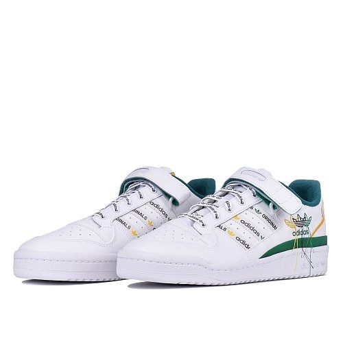 adidas forum low white green
