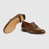 Giày Gucci loafer with Interlocking G Brown 692253-D3V00-2361