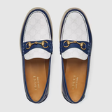 Giày Gucci Loafer with Horsebit Navy Blue 695049-UPG50-4890