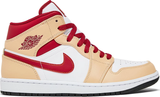 Giày Nike Air Jordan 1 Mid 'Beige White Red' 554724-201