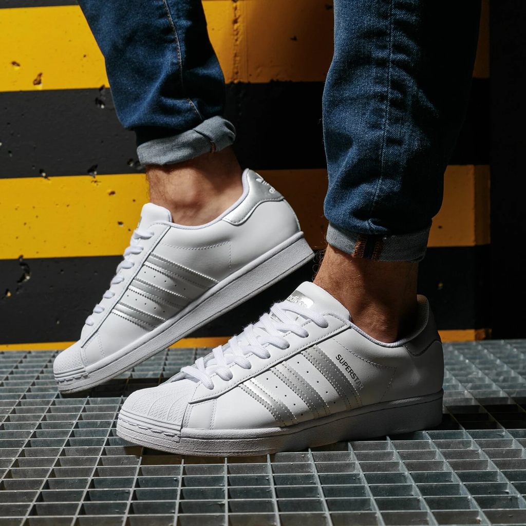 Giay Adidas Superstar White Silver Metallic FX2329 WD Shoes Scofield