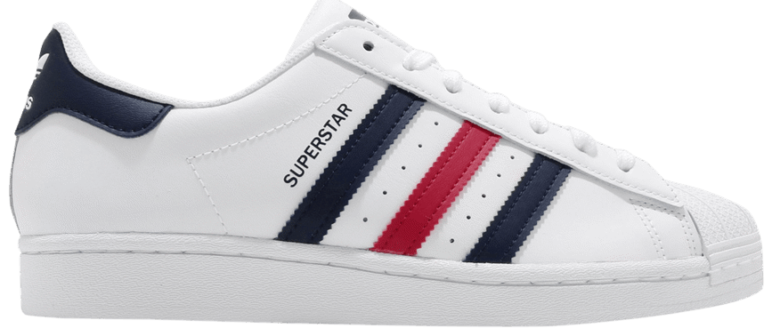 Giy Adidas Superstar 'White Scarlet' FX2328 - WD Shoes Scofield