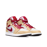 Giày Nike Air Jordan 1 Mid 'Beige White Red' 554724-201