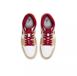 Giày Nike Air Jordan 1 Mid 'Beige White Red' 554724-201