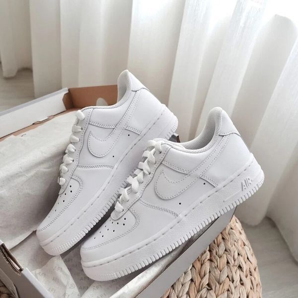  CW2288-111 - Combo Giày Nike Air force 1 Full White + Túi Darknight 