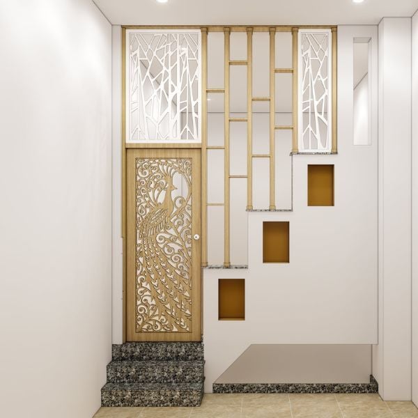 Vách Ngăn Cầu Thang Gỗ- CT08